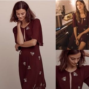 Anthropologie Embroidered Firefly dress